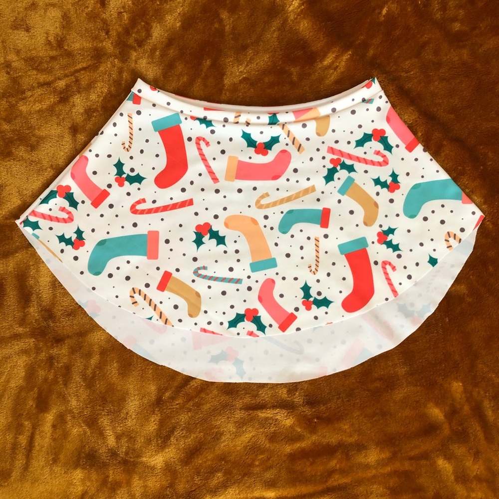 Christmas Pull on Ballet Skirt
